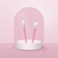 Pink Glitter Foundation Brush Duo